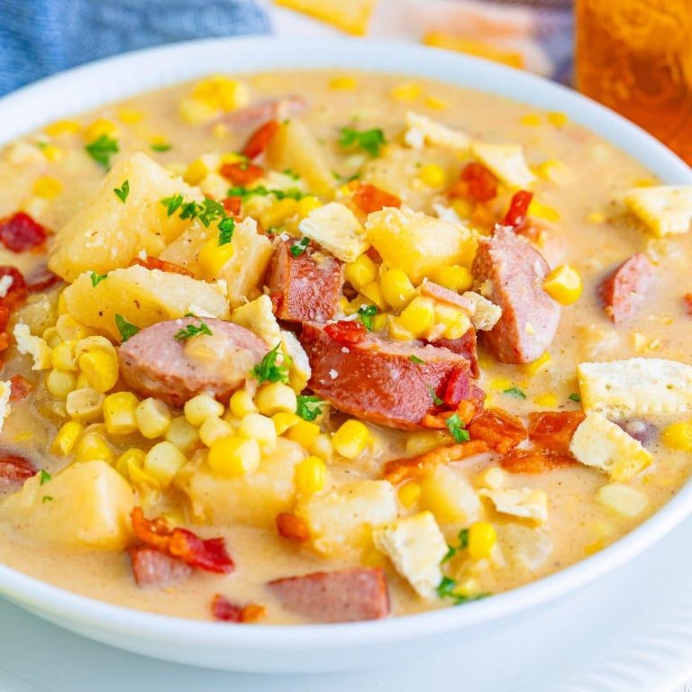 Fresh Kielbasa and Corn Chowder