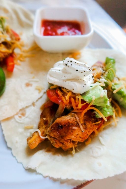 Garlic Butter Chicken Fajitas with Mushrooms