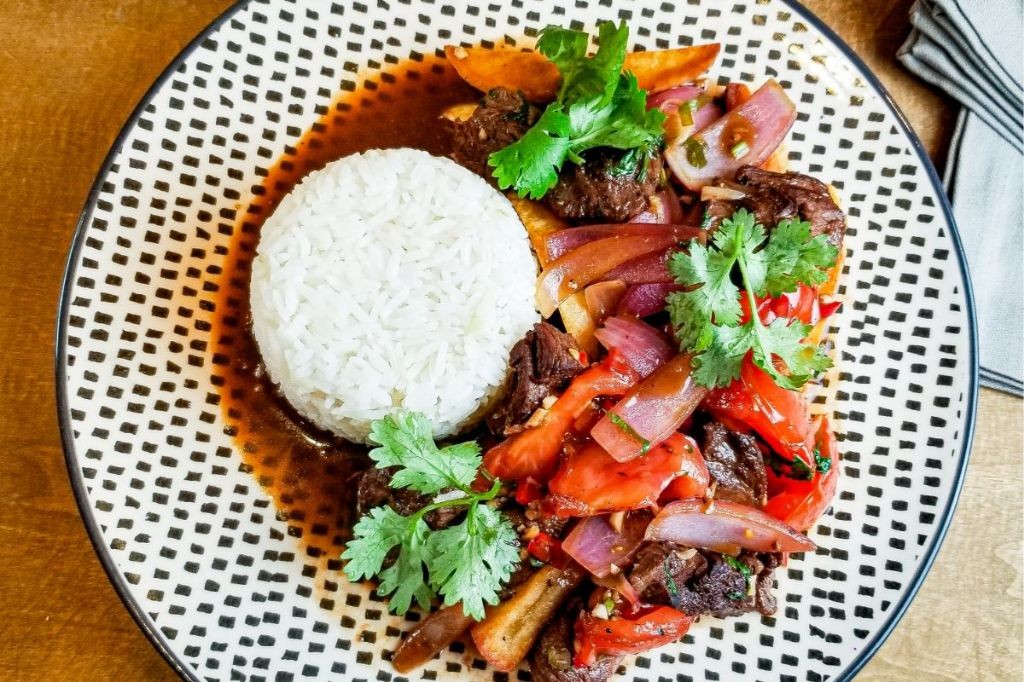 Garlic Butter Lomo Saltado with Rice