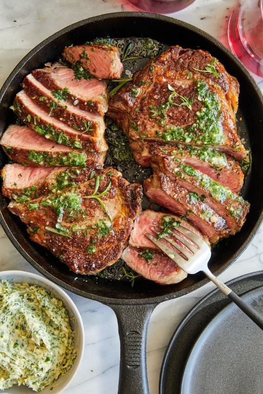 Garlic Butter Thin Sliced Ribeye Steak
