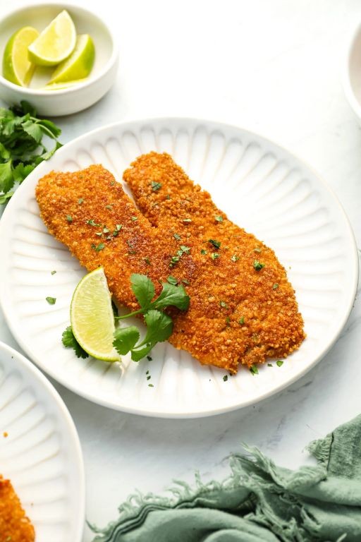 Garlic Herb Tortilla Encrusted Tilapia