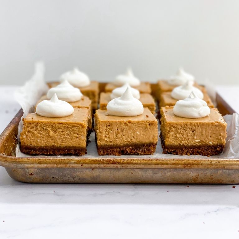 Ginger Snap Crust Cheesecake Bars
