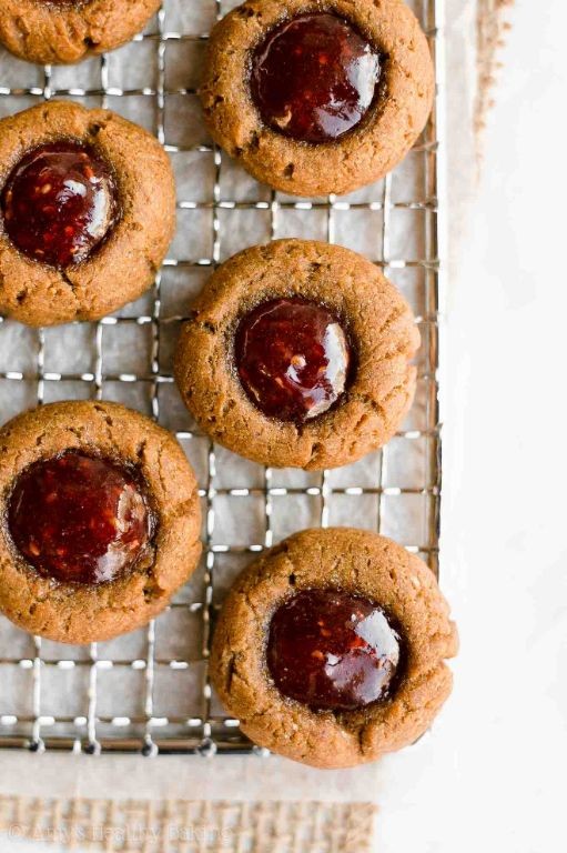Ginger Snap Thumbprint Cookies with Jam
