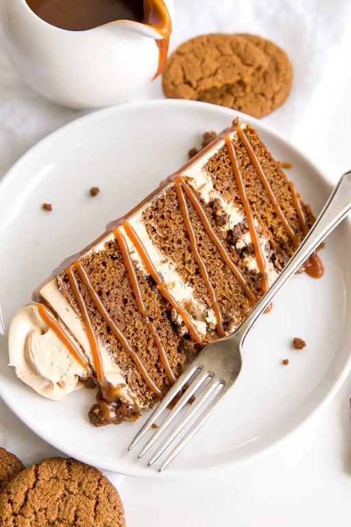 Gingerbread Cake with Caramel Drizzle