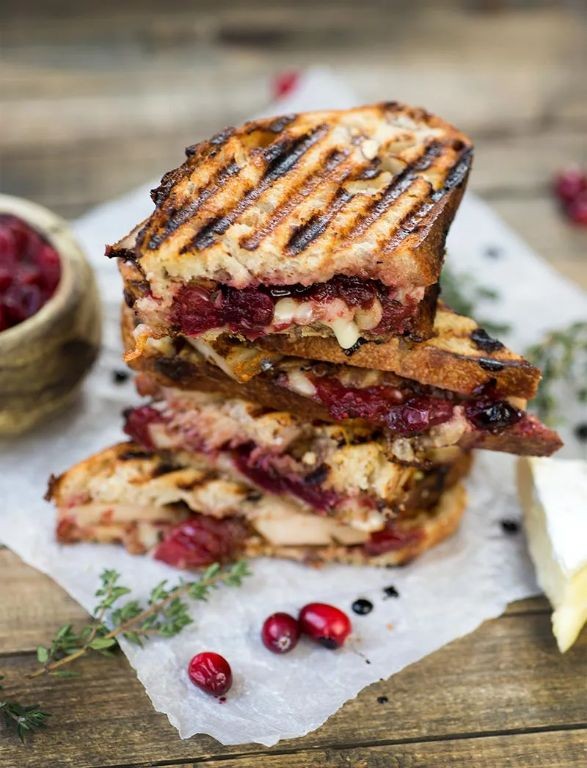 Glazed Turkey and Cranberry Panini