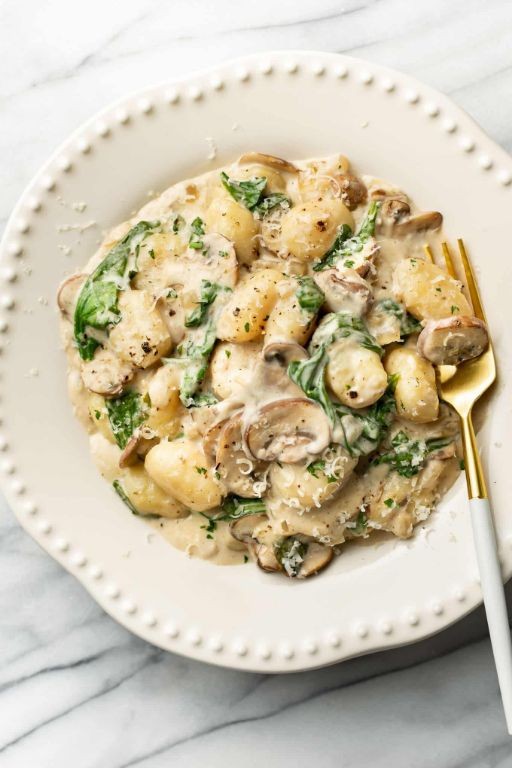 Gnocchi with Mushroom Cream Sauce