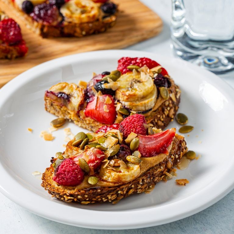 Golden Berry and Almond Butter Toast