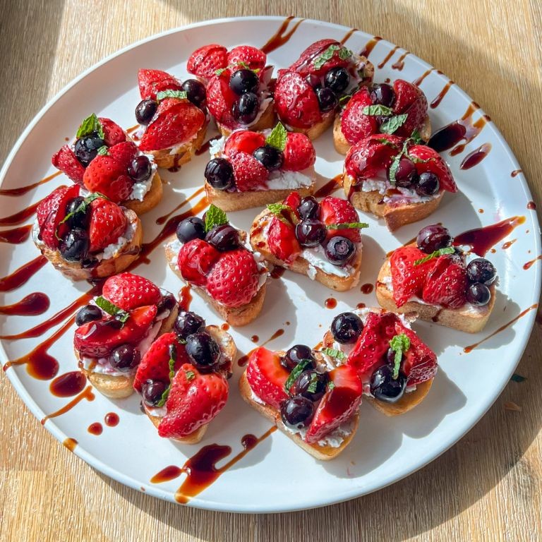 Golden Berry and Goat Cheese Crostini