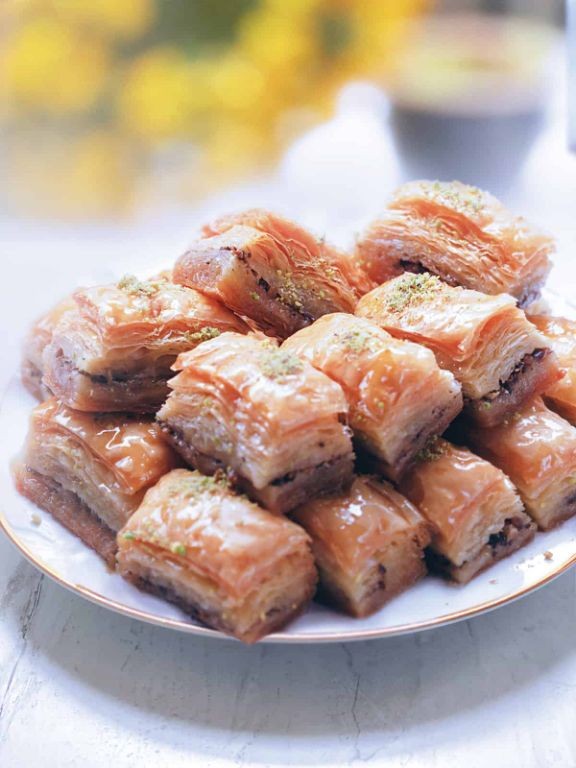 Golden Berry and Pistachio Baklava