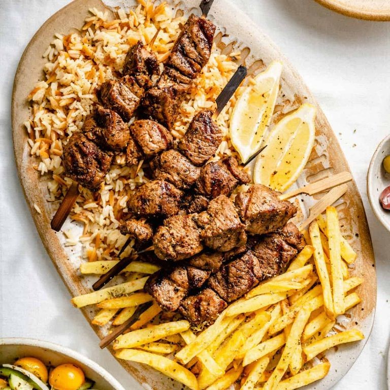 Greek Lamb Souvlaki with Tzatziki