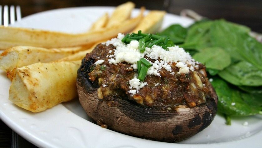 Greek Lamb and Tzatziki Stuffed Portobello Mushrooms