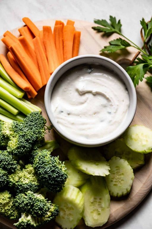 Greek Yogurt Ranch Dip with Fresh Veggies