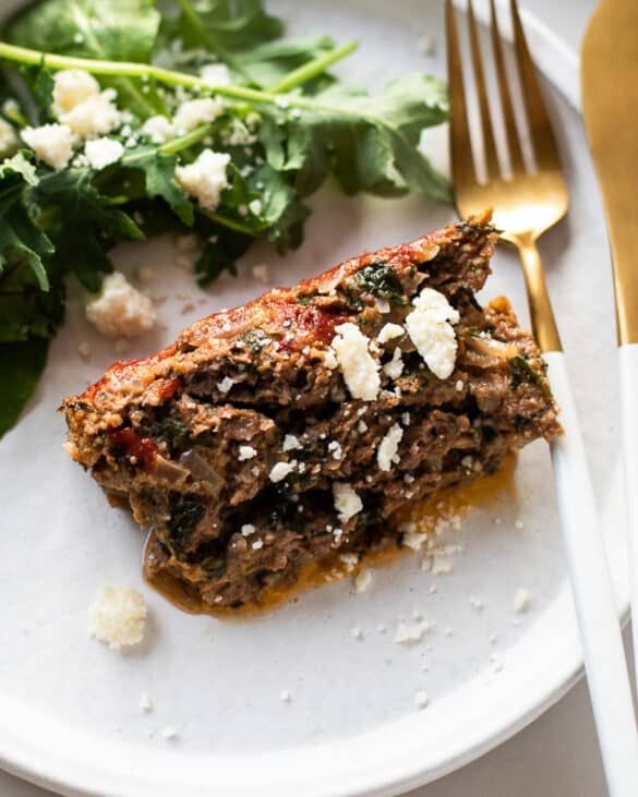 Greek-Inspired Meatloaf with Lamb Sausage and Ground Beef