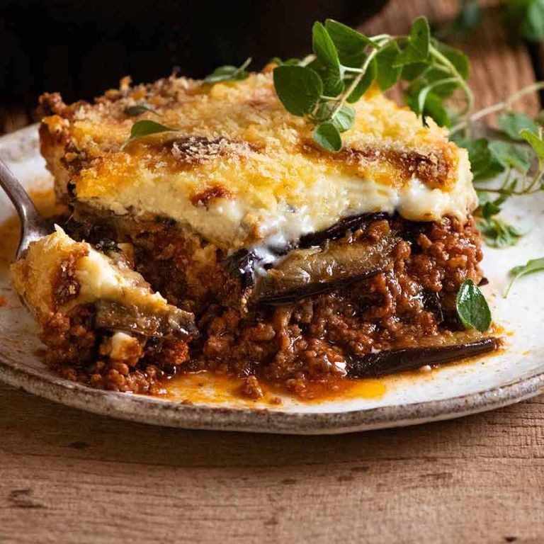 Greek-Style Beef Moussaka with Eggplant