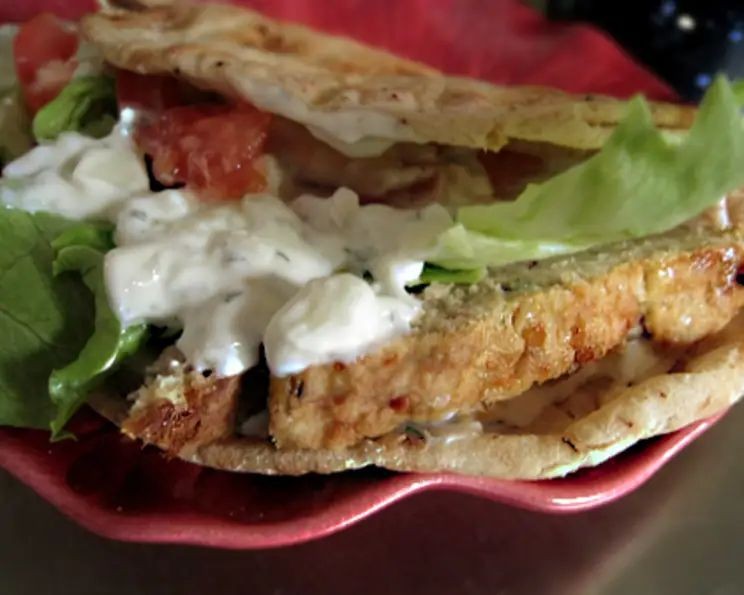 Greek-Style Chicken Meatloaf with Tzatziki