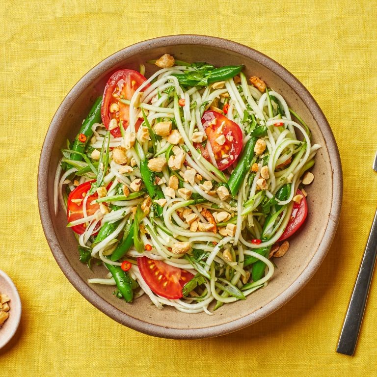 Green Papaya Salad with Peanuts and Lime