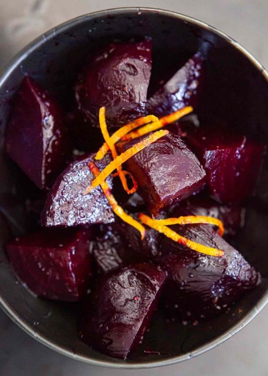 Grilled Beet Stems with Balsamic Glaze
