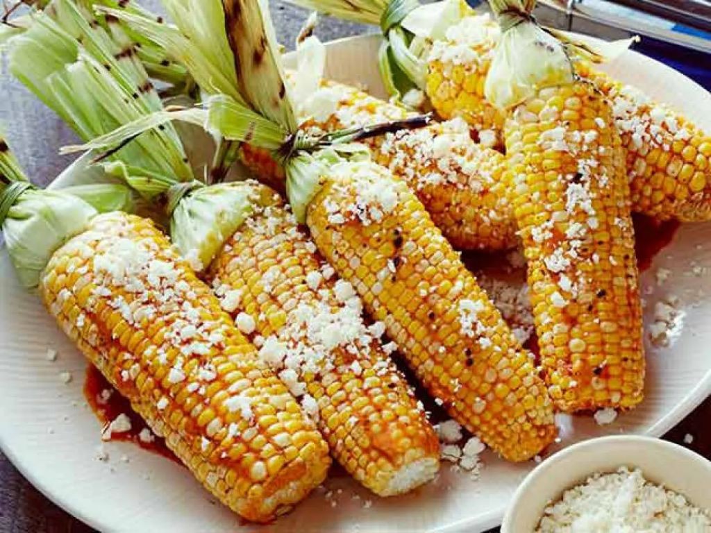 Grilled Corn with Cotija Cheese and Chili Lime Butter