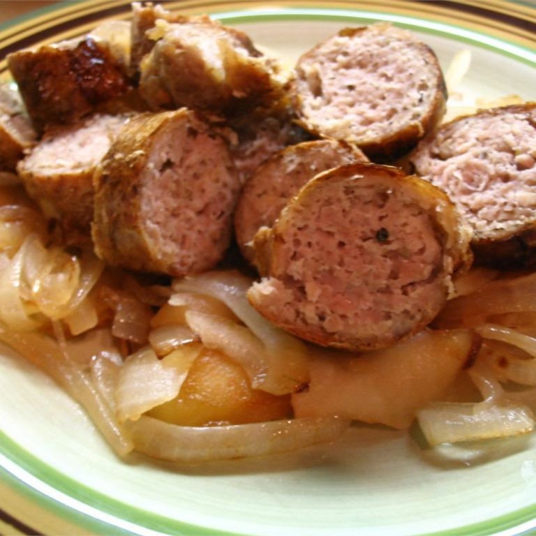 Grilled Italian Sausage with Caramelized Onions