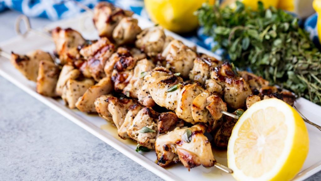 Grilled Lemon Herb Chicken Skewers