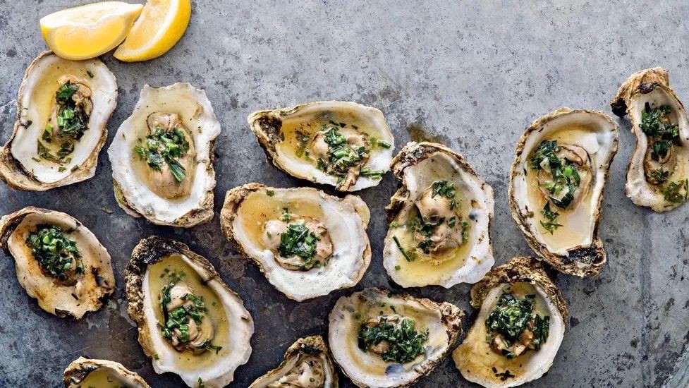 Grilled Oysters with Brown Butter and Sage