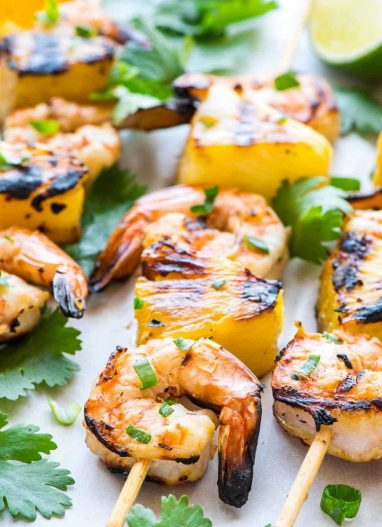 Grilled Shrimp and Pineapple Kabobs