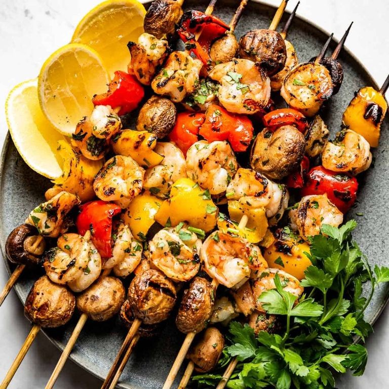 Grilled Shrimp and Vegetable Skewers