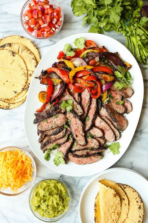 Grilled Steak Fajitas with Peppers and Onions
