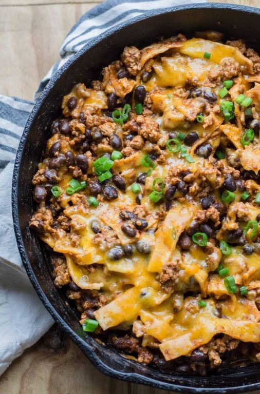 Hamburger Skillet Enchiladas