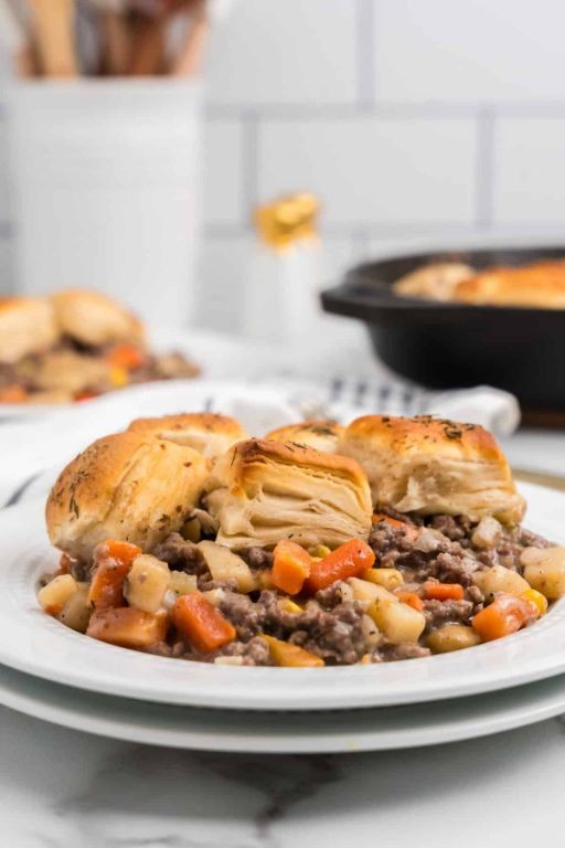 Hamburger Skillet Pot Pie