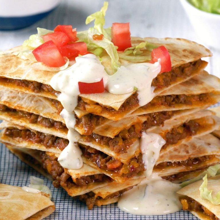 Hamburger Skillet Quesadillas