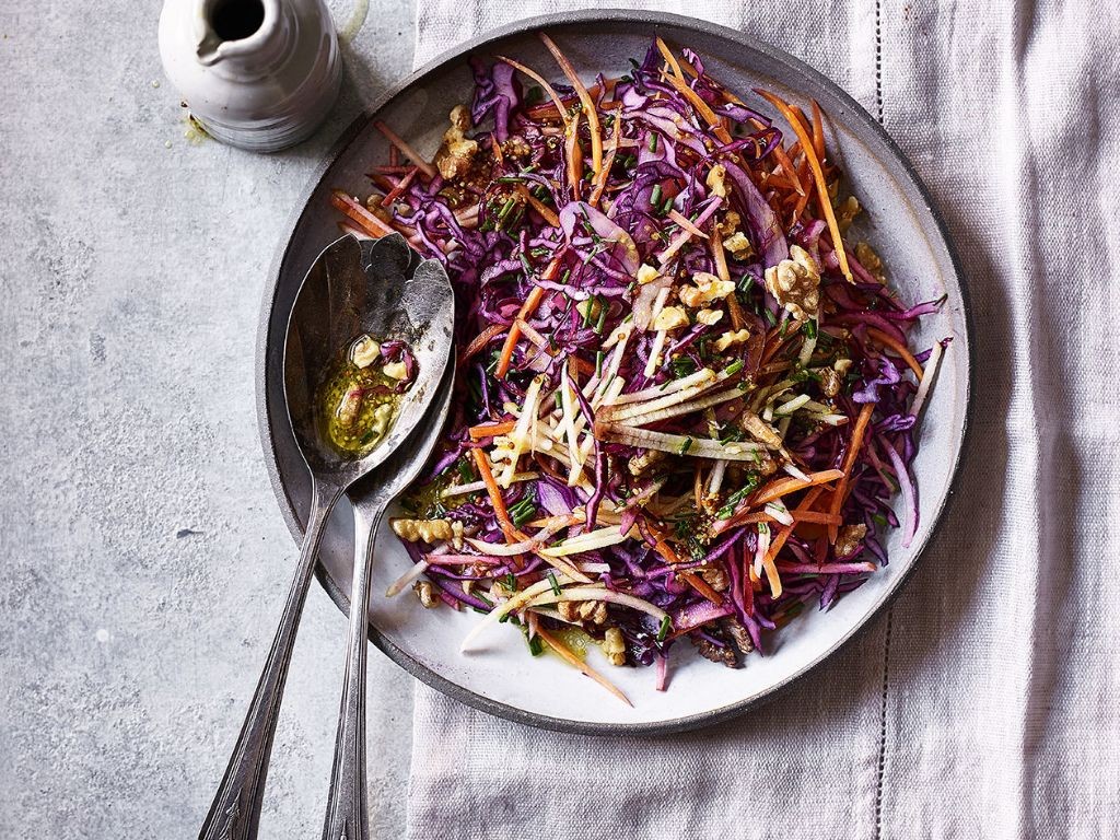 Healthy Red Cabbage and Apple Slaw