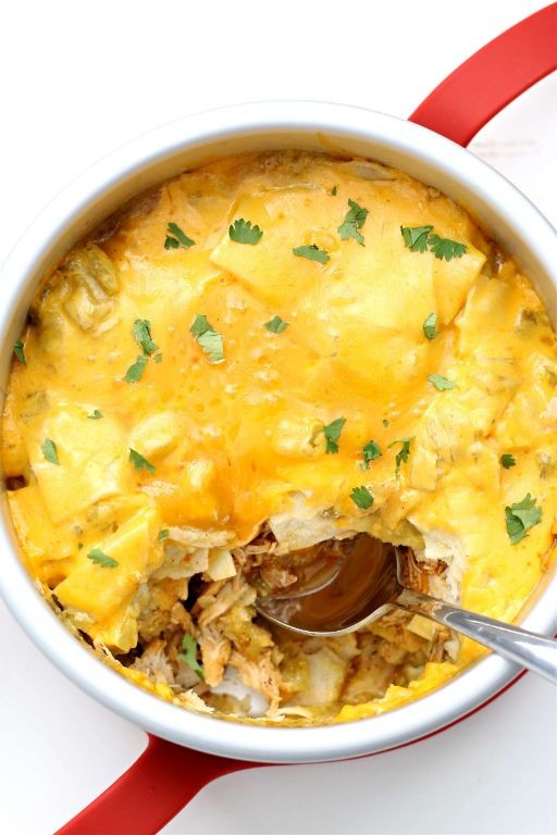 Instant Pot Chicken Enchilada Casserole