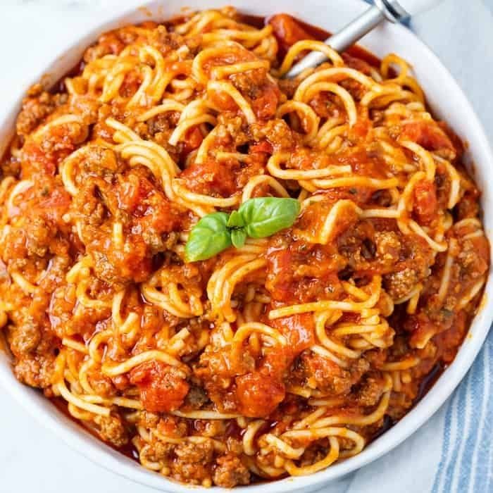 Instant Pot Spaghetti with Meat Sauce