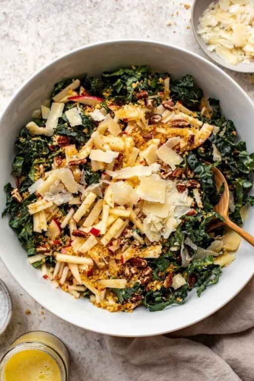 Kale and Apple Slaw with Lemon Tahini Dressing