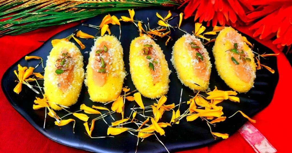 Kesar Pista Cham Cham with Cardamom