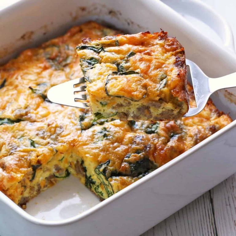 Keto Breakfast Casserole with Sausage