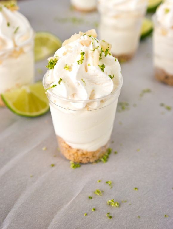 Key Lime Pie Shooters with Toasted Meringue