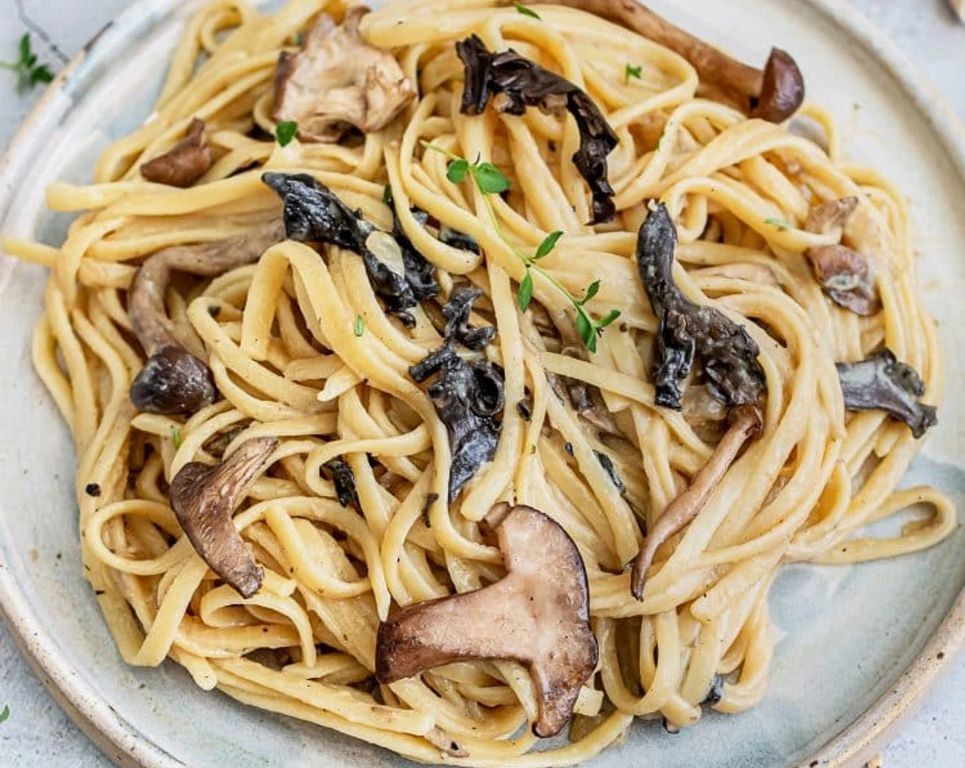 King Oyster Mushroom and Truffle Oil Pasta