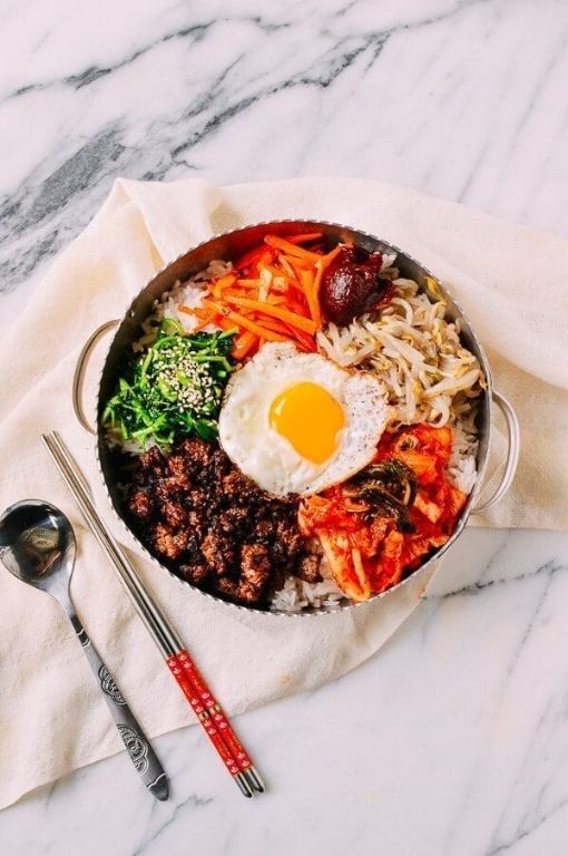 Korean-Style Beef Bibimbap with Fried Egg