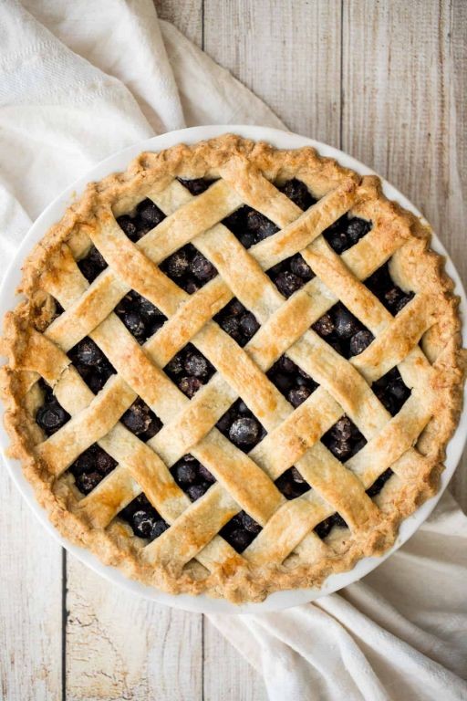 Lattice-Top Blueberry Pie with Cinnamon Sugar