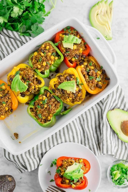 Lean Beef and Quinoa Stuffed Peppers