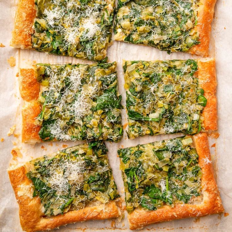 Leek and goat cheese tart