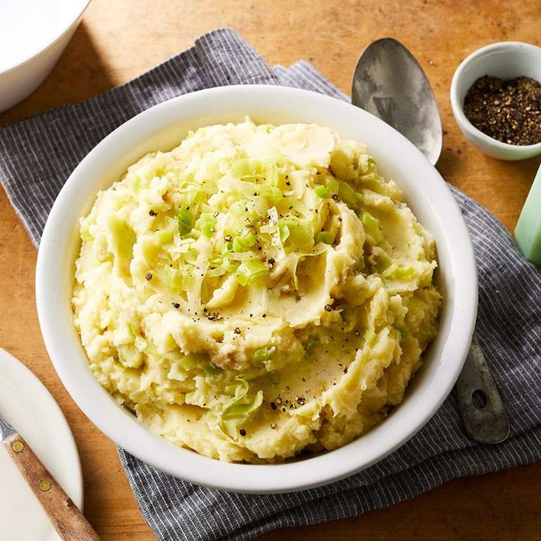 Leek and parmesan mashed potatoes