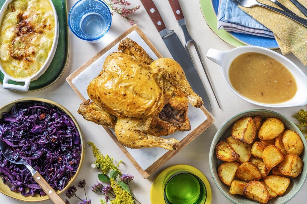 Leek and thyme roasted chicken