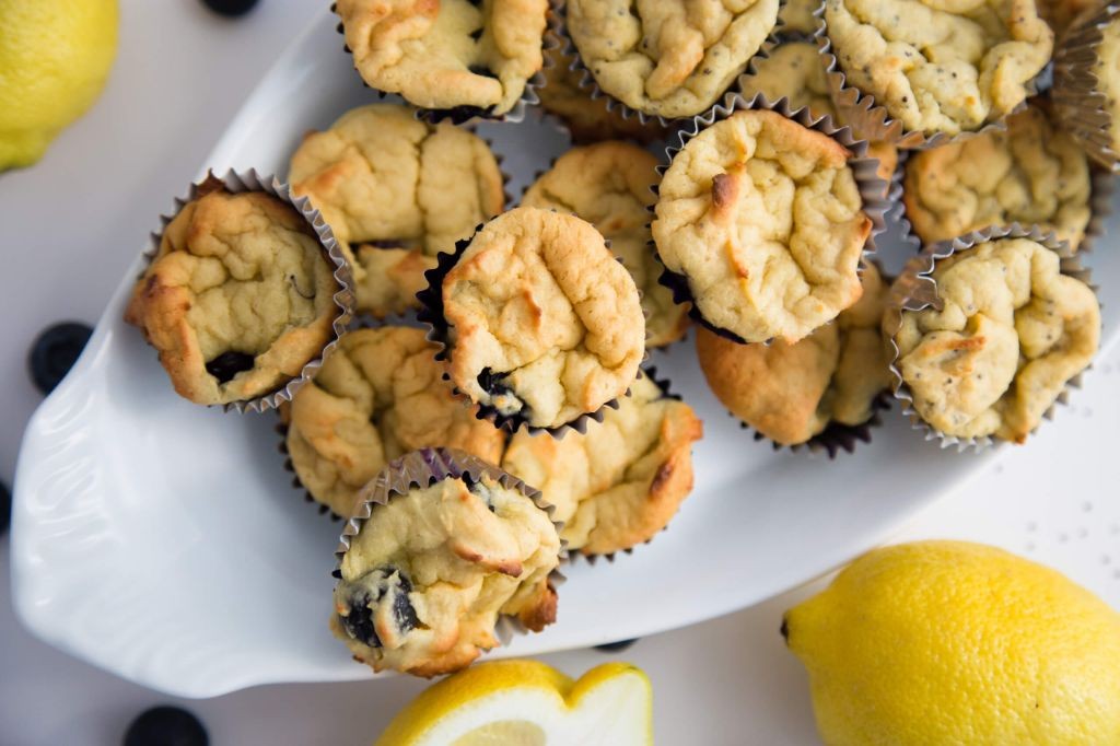 Lemon Blueberry Keto Chow Muffins