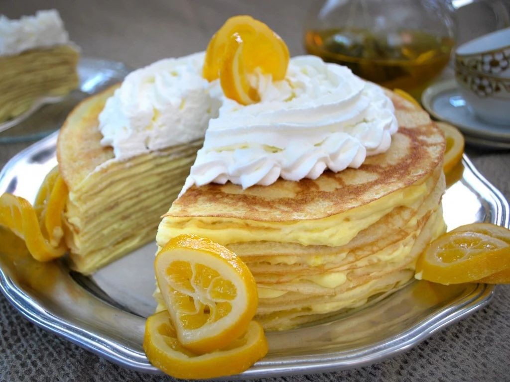 Lemon Curd Crepe Cake