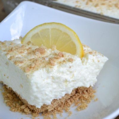 Lemon Fluff Salad with Graham Cracker Crust