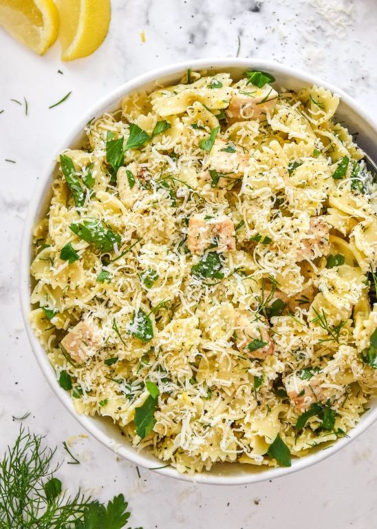 Lemon Garlic Chicken Pasta Salad