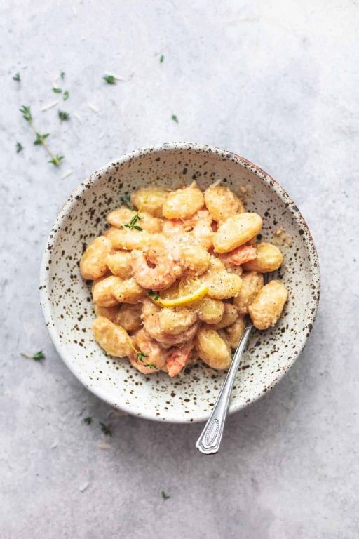 Lemon Garlic Gnocchi with Shrimp